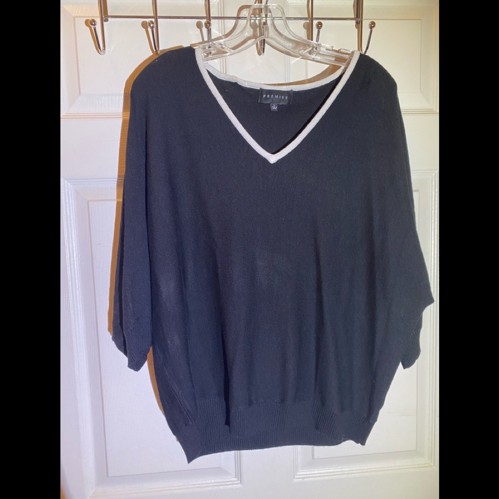 Back V Neck Oversized Sweater